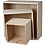 Showdozen, vierkant, H: 15x15+21,5x21,5+28x28 cm, D: 12,5 cm, 3 stuk/ 1 set