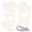 Creativ Company Dierenmaskers, H: 13-24 cm, B: 20-28 cm, 230 gr, wit, 100 stuk/ 1 doos