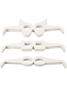 Creativ Company Brillen, H: 4,5-10 cm, L: 32 cm, wit, 160 stuk/ 1 doos