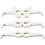 Creativ Company Brillen, H: 4,5-10 cm, L: 32 cm, wit, 160 stuk/ 1 doos