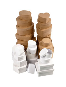 Creativ Company Dozen, afm 6,5-18 cm, bruin, wit, 30 stuk/ 1 set