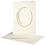 Creativ Company Passepartout kaarten , ovaal met gouden rand, afmeting kaart 10,5x15 cm, afmeting envelop 11,5x16,5 cm, off-white, 10 set/ 1 doos