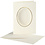 Creativ Company Passepartout kaarten , ovaal met gouden rand, afmeting kaart 10,5x15 cm, afmeting envelop 11,5x16,5 cm, off-white, 10 set/ 1 doos