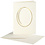 Creativ Company Passepartout kaarten , ovaal met gouden rand, afmeting kaart 10,5x15 cm, afmeting envelop 11,5x16,5 cm, off-white, 10 set/ 1 doos