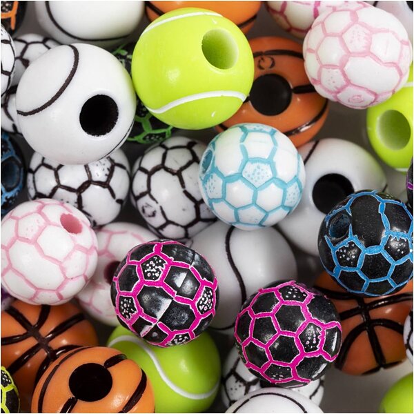 Creativ Company Sport kralen, d 10+11 mm, gatgrootte 1,5+3 mm, 270 gr/ 1 doos