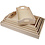 Creativ Company Dienbladen, H: 5 cm, L: 29+32+35+38+41+44 cm, B: 16,5+19+22+25+27+30 cm, 6 stuk/ 1 set