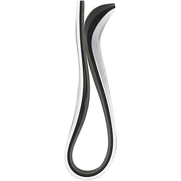 Creativ Company Quilling stroken, L: 78 cm, B: 5 mm, 120 gr, zwart, grijs, wit, 100 stuk/ 1 doos