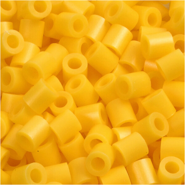 NABBI Strijkkralen, afm 5x5 mm, gatgrootte 2,5 mm, medium, geel (32227), 6000 stuk/ 1 doos