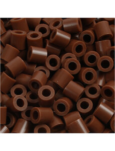 NABBI Strijkkralen, afm 5x5 mm, gatgrootte 2,5 mm, medium, chocolate (32249), 1100 stuk/ 1 doos