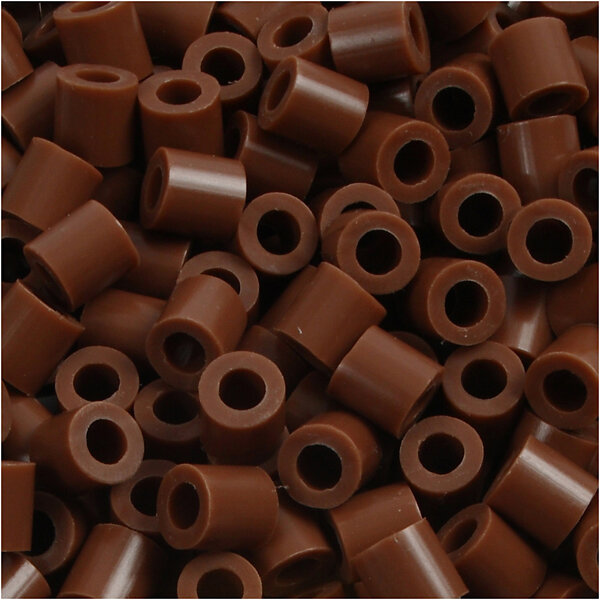 NABBI Strijkkralen, afm 5x5 mm, gatgrootte 2,5 mm, medium, chocolate (32249), 1100 stuk/ 1 doos