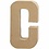 Creativ Company Letter, C, H: 20,5 cm, B: 11,5 cm, dikte 2,5 cm, 1 stuk