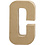 Creativ Company Letter, C, H: 20,5 cm, B: 11,5 cm, dikte 2,5 cm, 1 stuk