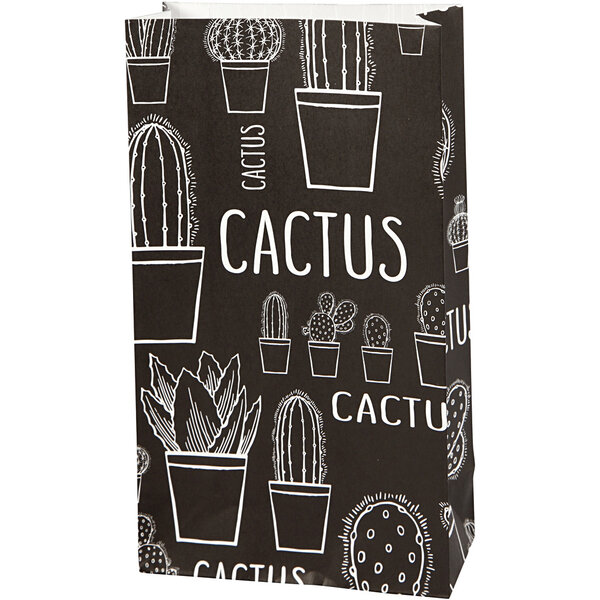 Vivi Gade Papieren zakken, cactus, H: 21 cm, afm 6x12 cm, 80 gr, 8 stuk/ 1 doos
