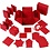 Creativ Company Explosion box, afm 7x7x7,5+12x12x12 cm, rood, 1 stuk
