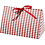 Vivi Gade Cadeaudoos, harlekijn patroon, afm 15x7x8 cm, 250 gr, rood, wit, 3 stuk/ 1 doos