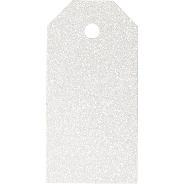 Vivi Gade Cadeaulabels, afm 5x10 cm, glitter, 300 gr, wit, 15 stuk/ 1 doos
