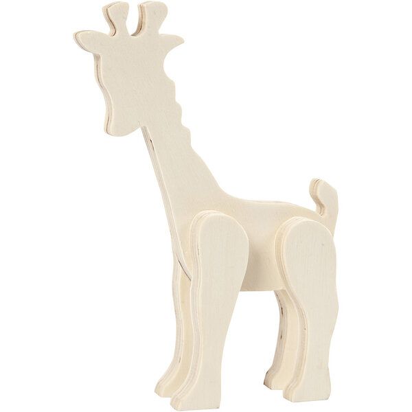 Creativ Company Dierfiguur, giraf, H: 19 cm, B: 14 cm, 1 stuk