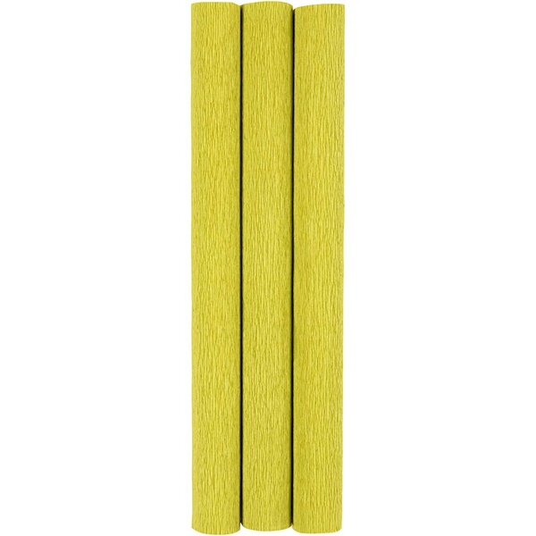 Crêpepapier, vel 25x60 cm, Crêpe-verhouding: 180%, 105 gr, lichtgroen, 3 vel/ 1 doos