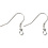 Oorbelhaaken, L: 18 mm, zilver, 10 stuk/ 1 doos