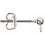 Creativ Company Oorsteker, L: 13 mm, d 3,8 mm, gatgrootte 0,8 mm, verzilverd, 10 stuk/ 1 doos