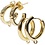 Creativ Company Grote oorbellen met oog, d 15 mm, dikte 3 mm, verguld, 2x2 paar/ 1 doos