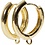 Creativ Company Grote oorbellen met oog, d 15 mm, dikte 3 mm, verguld, 2x2 paar/ 1 doos