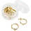 Creativ Company Grote oorbellen met oog, d 15 mm, dikte 3 mm, verguld, 2x2 paar/ 1 doos