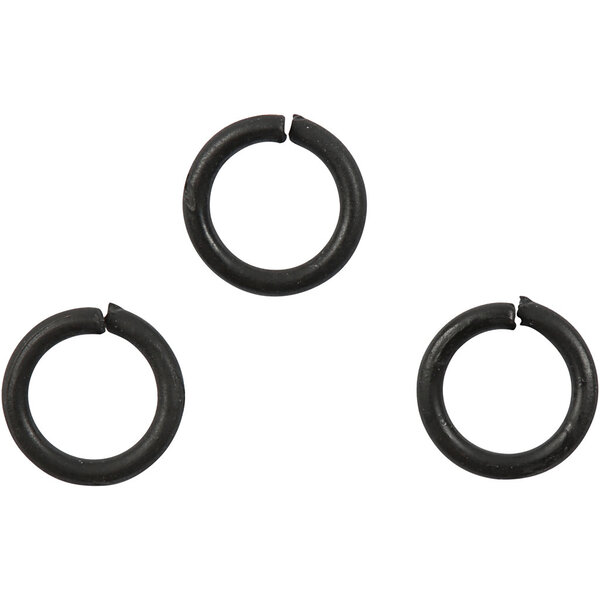 Creativ Company Ringen, afm 7 mm, dikte 1 mm, zwart, 50 stuk/ 1 doos