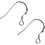 Creativ Company Oorbelhaaken, L: 14 mm, zilver, 10 stuk/ 1 doos