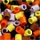 NABBI Strijkkralen, afm 10x10 mm, gatgrootte 5,5 mm, JUMBO, herfst mix, 2450 div/ 1 emmer