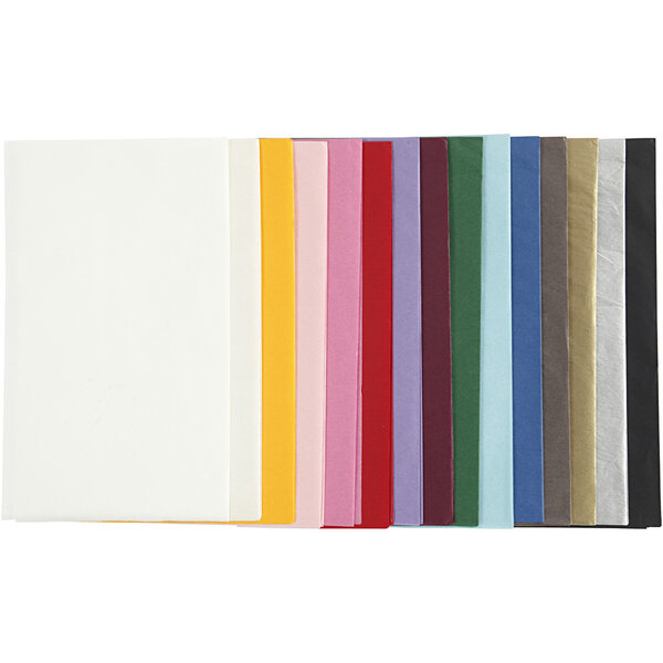 Creativ Company Tissuepapier, vel 50x70 cm, 17 gr, diverse kleuren, 15x2 vel/ 1 doos