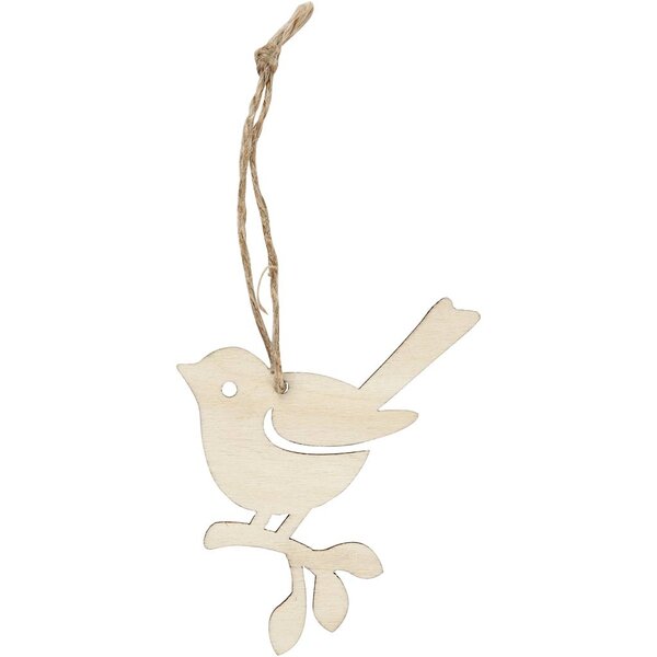 Creativ Company Vogel, H: 9 cm, B: 6,5 cm, 5 stuk/ 1 doos