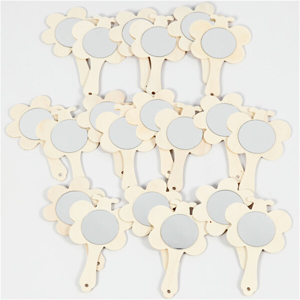 Creativ Company Handspiegel, H: 13,9 cm, B: 9 cm, 20 stuk/ 1 doos