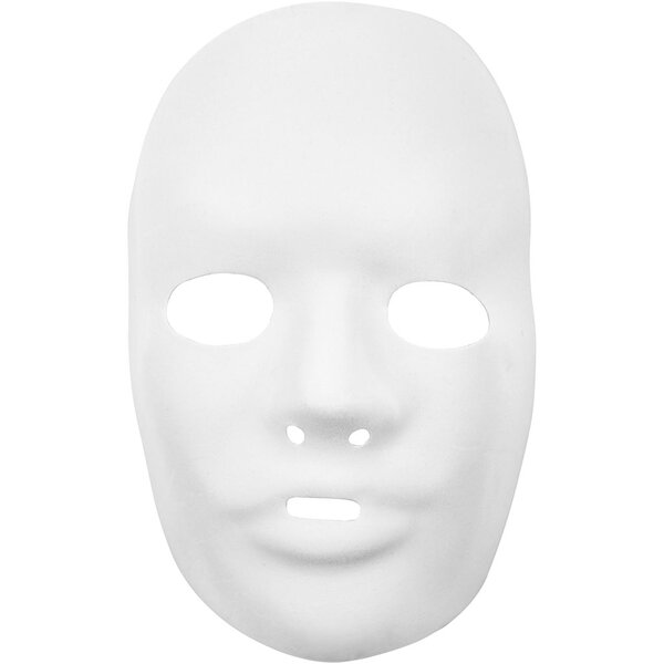 Creativ Company Masker, H: 24 cm, B: 15,5 cm, wit, 12 stuk/ 1 doos