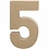 Creativ Company Cijfer, 5, H: 19,7 cm, B: 11,5 cm, dikte 2,6 cm, 1 stuk