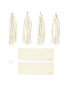 Creativ Company Tassels, afm 12x35 cm, 14 gr, off-white, 12 stuk/ 1 doos