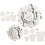 Creativ Company Papieren bloemen, d 15+25 cm, 230 gr, wit, 2 stuk/ 1 doos