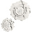 Creativ Company Papieren bloemen, d 15+25 cm, 230 gr, wit, 2 stuk/ 1 doos