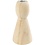 Conische houten kandelaars, H: 9,5 cm, 1 stuk