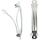 Creativ Company Sierspeld, L: 6 cm, B: 6 mm, verzilverd, 20 stuk/ 1 doos