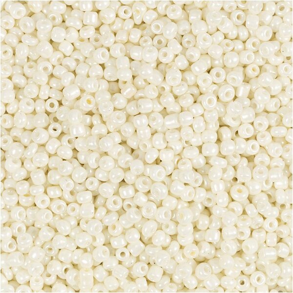 Creativ Company Rocailles, d 1,7 mm, afm 15/0, gatgrootte 0,5-0,8 mm, parelmoer, 25 gr/ 1 doos