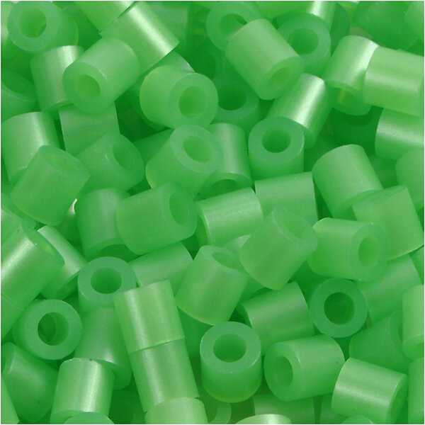 NABBI Foto kralen, afm 5x5 mm, gatgrootte 2,5 mm, medium, groen parelmoer (22), 1100 stuk/ 1 doos