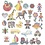 Creativ Company Onderplaat, geometrie, dieren, kinderen/bloemen en transport, afm 7x7,5-14x16 cm, medium, helder, 4x10 doos/ 1 doos
