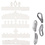 Creativ Company Kronen, H: 10-16,5 cm, L: 60 cm, 230 gr, wit, 50 stuk/ 1 doos