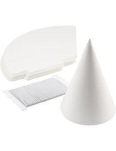 Creativ Company Kegel, H: 23 cm, d 16,5 cm, 230 gr, wit, 50 stuk/ 1 doos
