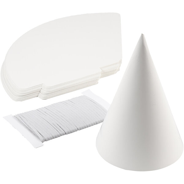 Creativ Company Kegel, H: 23 cm, d 16,5 cm, 230 gr, wit, 50 stuk/ 1 doos