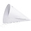 Creativ Company Kegel, H: 23 cm, d 16,5 cm, 230 gr, wit, 50 stuk/ 1 doos