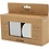 Creativ Company Blikje, Cirkel en vierkant, H: 3-4,5 cm, d 6,5+7,5 cm, afm 7x7+8,5x8,5 cm, grey metal, 4 stuk/ 1 doos