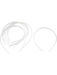 Creativ Company Haarbanden, B: 8 mm, wit, 20 stuk/ 1 doos