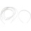 Creativ Company Haarbanden, B: 8 mm, wit, 20 stuk/ 1 doos